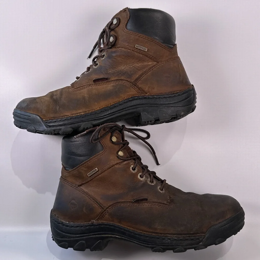 Wolverine Men’s Raider Waterproof Leather Work Boots Brown 9M